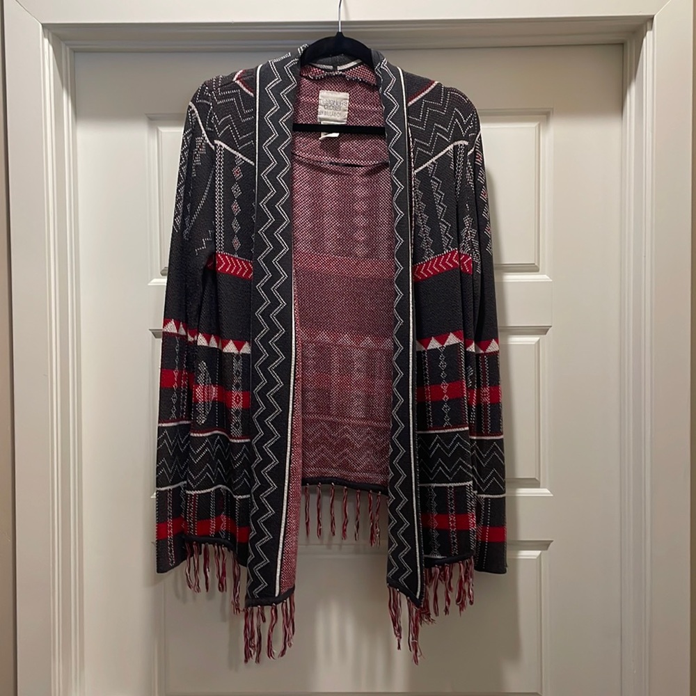Designer Closet by Billabong Fringed Sweater